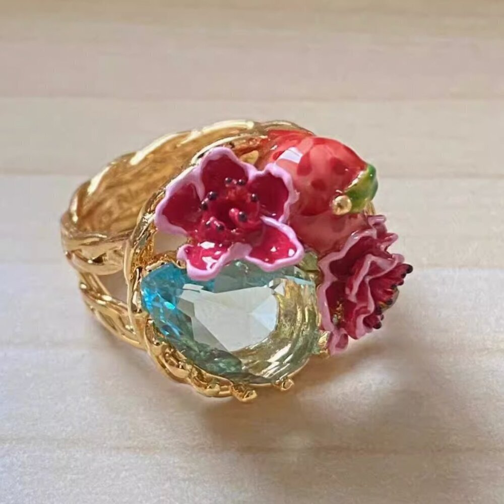 Les NEREIDES POMEGRANATE ring - Picture 4 of 5
